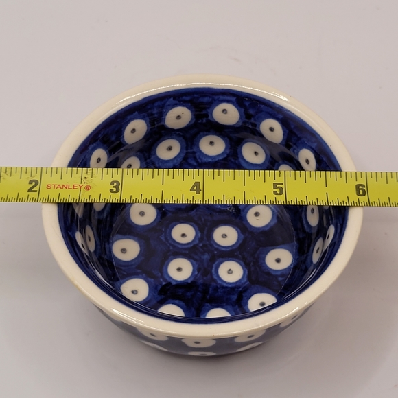 Vintage Original Bunzlau Germany Pottery Spotted Bowl 4" - Picture 6 of 6